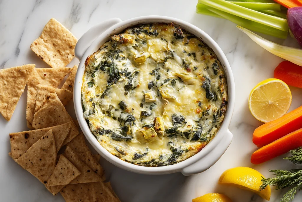 Cottage Cheese Spinach Artichoke Dip