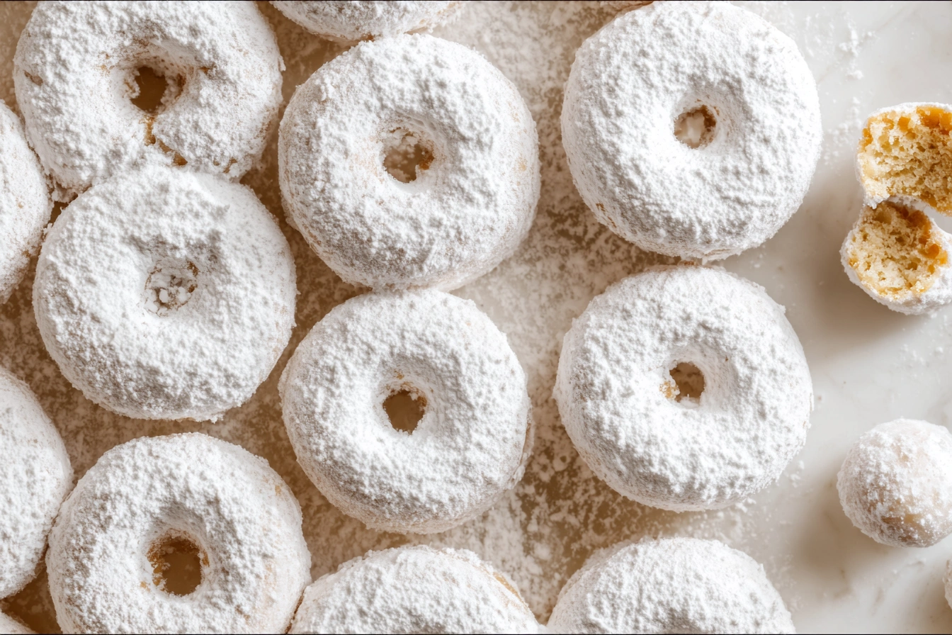 Powdered Sugar Donuts – Soft, Fluffy Homemade Bakery-Style Treat
