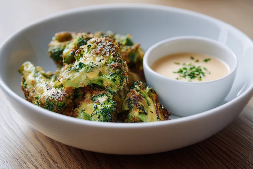 Smashed Broccoli with Cheese