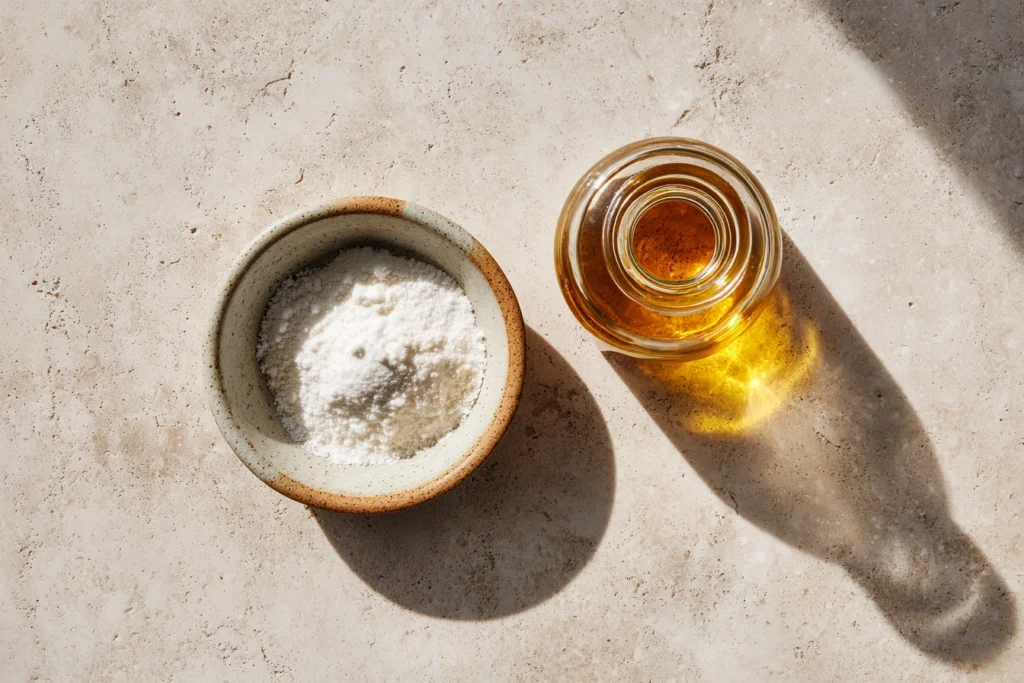 baking soda and apple cider vinegar