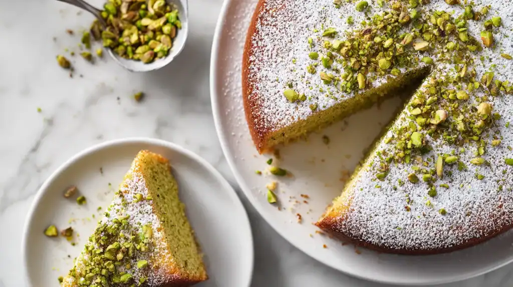 pistachio ricotta cake